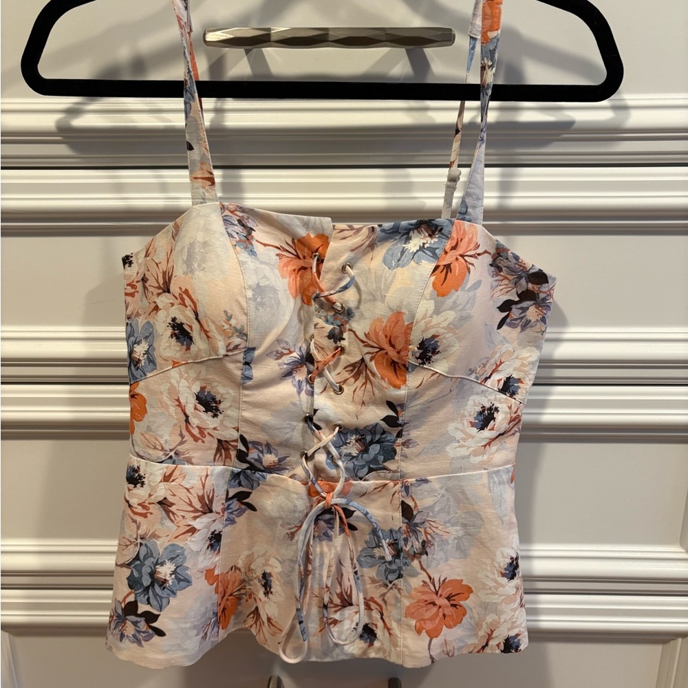 Ever New Floral Camisole in Orange and Cream